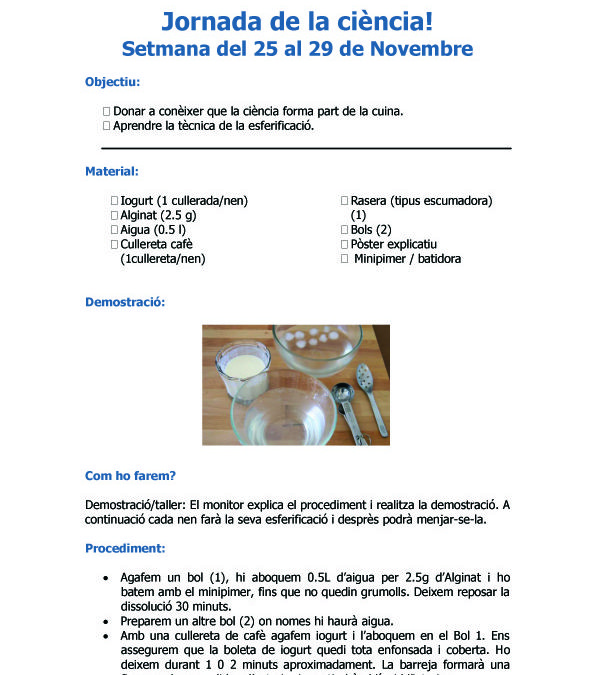 Jornada de la ciència.